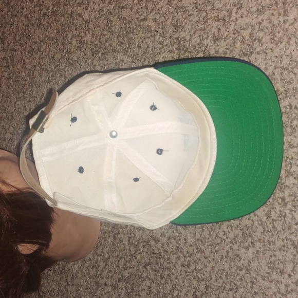 Vtg NCAA Iowa State Cyclones Embroidered Logo Leather Strapback Hat Cap - Picture 9 of 10